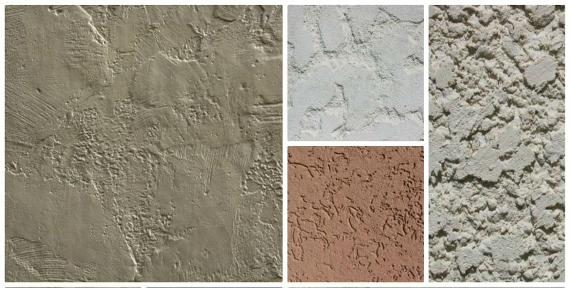 Collage Art of Stucco Textures and Finishes