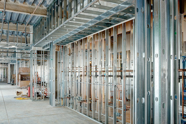 Example of Installed Metal Framing